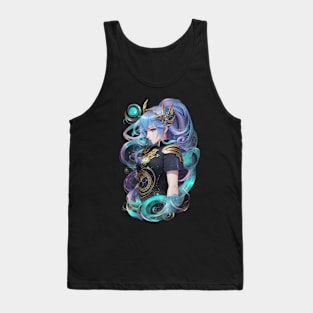 Guardian of the Serpent: Powerful AI Anime Character Art in Ophiuchus Tank Top